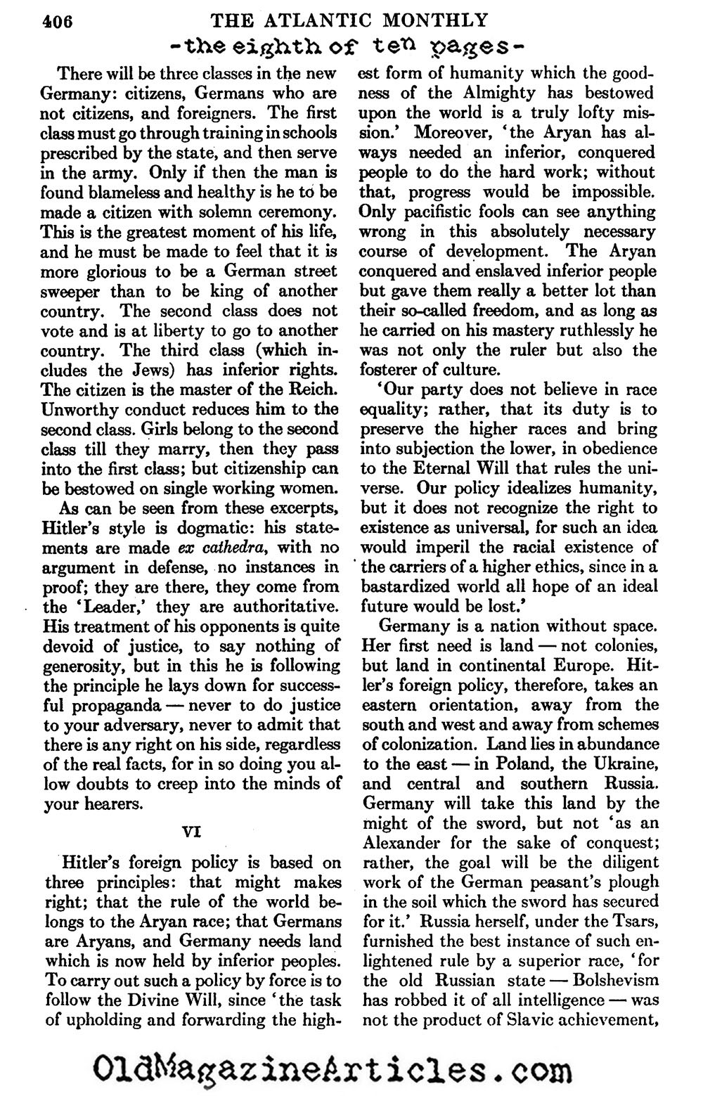 The Review of Mein Kampf (Atlantic Monthly, 1933)